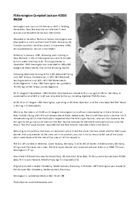 A preview of a PDF biography for Jackson, Kensington Campbell